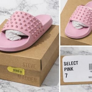 Steve Madden Pink Spiked Sandals